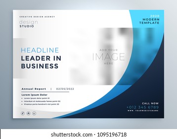professional blue business brochure template design