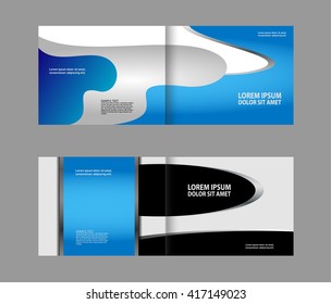 Professional blue business flyer, corporate brochure design template
