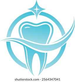 Professional Blue Dental Clinic Branding Logo Concept for Dentistry Royalty-Free Vector