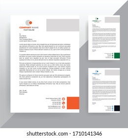 
Professional blue letterhead graphic template