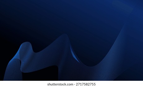 Professional blue and navy gradient background featuring dense symmetrical wavy line patterns. Great for corporate branding, marketing materials, and formal business presentations.