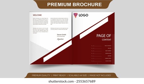 Professional Blue Wave Template for Business Brochure Cover.eps