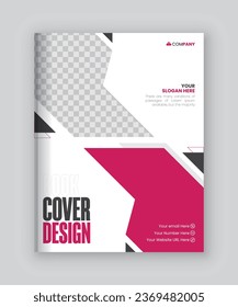 plantilla de diseño de portada de libros profesional. fondo de forma geométrica