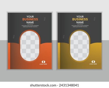 Professional book cover design template.
