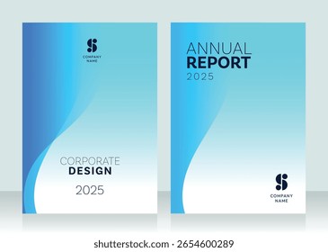 Diseño de Plantilla de portada de libro de Profesional diseñado para informes anuales o publicaciones corporativas. Diseño limpio y moderno ideal para presentaciones y branding de negocios.