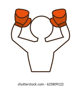 professional boxer avatar isolated icon