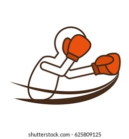 professional boxer avatar isolated icon