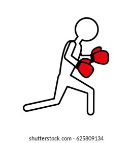 professional boxer avatar isolated icon