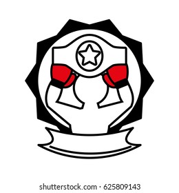 professional boxer avatar isolated icon