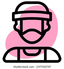 Professional boxer with headgear having mask on
