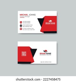 Professional brand business card template design double sided Rad color