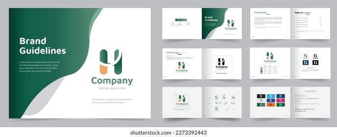 professional brand guideline landscape brand guideline vector