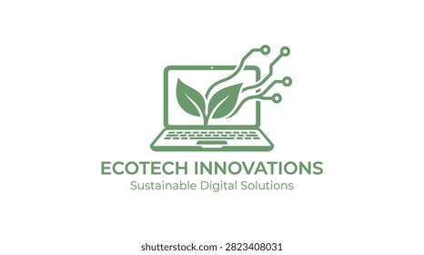 Professional branding for eco-friendly digital services and tech firms.