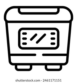 Professional bread maker icon outline vector. Commercial baking machine. Bakery automated equipment