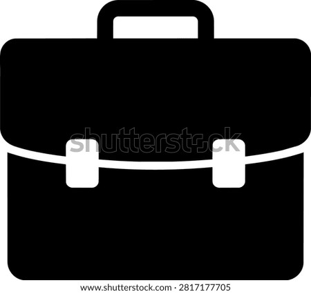 Professional briefcase business icon vector illustration used for office career tasks documents meetings and corporate branding.