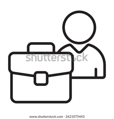 Professional with briefcase icon. vector illustration.