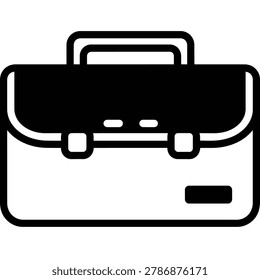 Professional Briefcase Line Art Icon for Business and Career