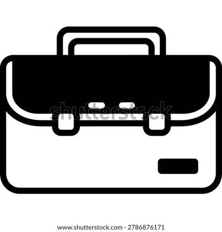 Professional Briefcase Line Art Icon for Business and Career