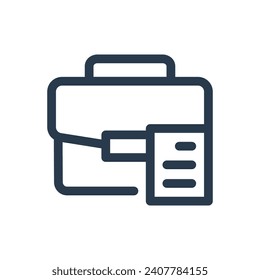 Professional Briefcase Vector Icon Illustration for Business Meetings