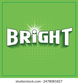 professional bright typo design with green background