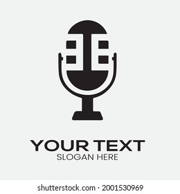 Professional broadcasting interview communication entertainment vector template 