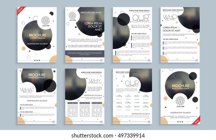 Professionelles Design der Broschüre, Kreative Vorlage oder Flyer-Präsentation mit Platz für Ihre Bilder und Texte. Vektorset für Business-Konzept.