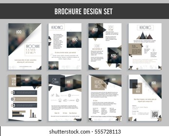 Professional Brochure Cover design set with infographic elements and space to add images.