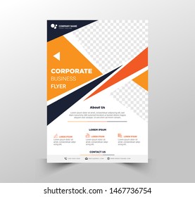 Professional brochure poster brochure poster room layout design. Vector EPS