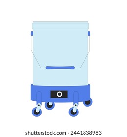 Professional bucket isolated on white background. Vector flat illustration.