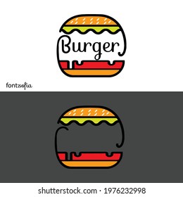 Professional Burger logo design template