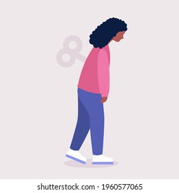 Professional burnout and stress concept. Vector illustration in a flat style