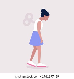 Professional burnout and stress concept. Vector illustration in a flat style