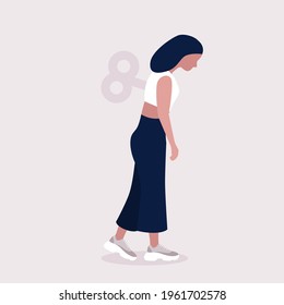 Professional burnout and stress concept. Vector illustration in a flat style