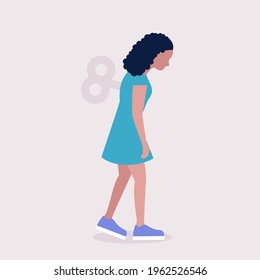 Professional burnout and stress concept. Vector illustration in a flat style