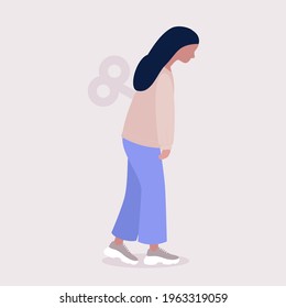 Professional burnout and stress concept. Vector illustration in a flat style