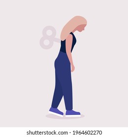 Professional burnout and stress concept. Vector illustration in a flat style