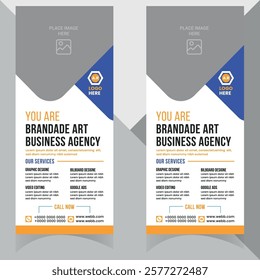 Professional Business Agency X-Banner: Sleek and modern design showcasing your agency's services, perfect for branding and marketing. Thank You