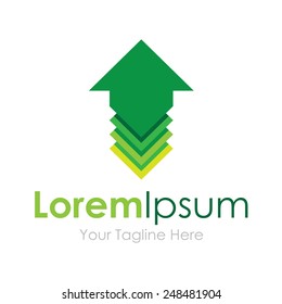 Professional business arrow progress logo green graphic design icon