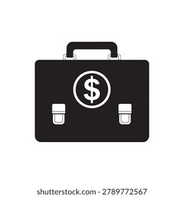 Professional Business Briefcase With Dollar Sign Icon Symbolizing Corporate Finance Investment Wealth And Money Management Success
