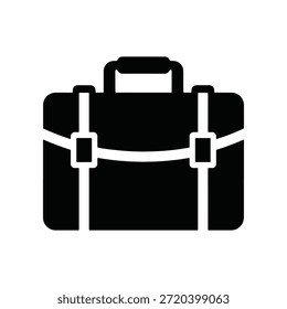 Icono de maletín de negocios de Profesional que representa el trabajo corporativo, los viajes y el almacenamiento de documentos importantes para los ejecutivos