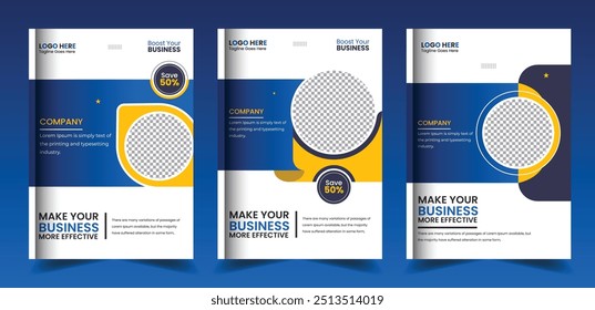 Professional Business brochure company profile template annual report book cover design