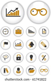 professional business buttons. vector