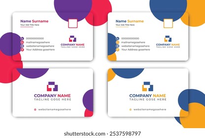 professional business card, corporate template, brand identity.