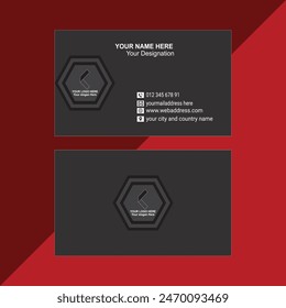 Professional Business Card Design with Black Color