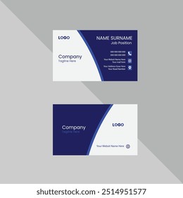 Professional Business Card Design With Blue Colour and Flower Pattern,Modern simple orange business card template