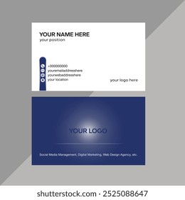 Professional Business Card Design With Blue color