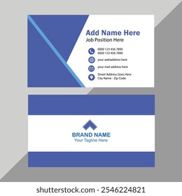 Professional Business Card Design With Blue Colour.