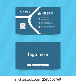Professional Business Card Design With Blue Colour
