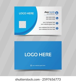 Professional Business Card Design With Blue Colour