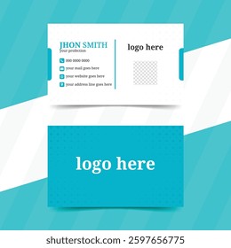 Professional Business Card Design With Blue Colour